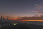 南宁市日出前的晨景