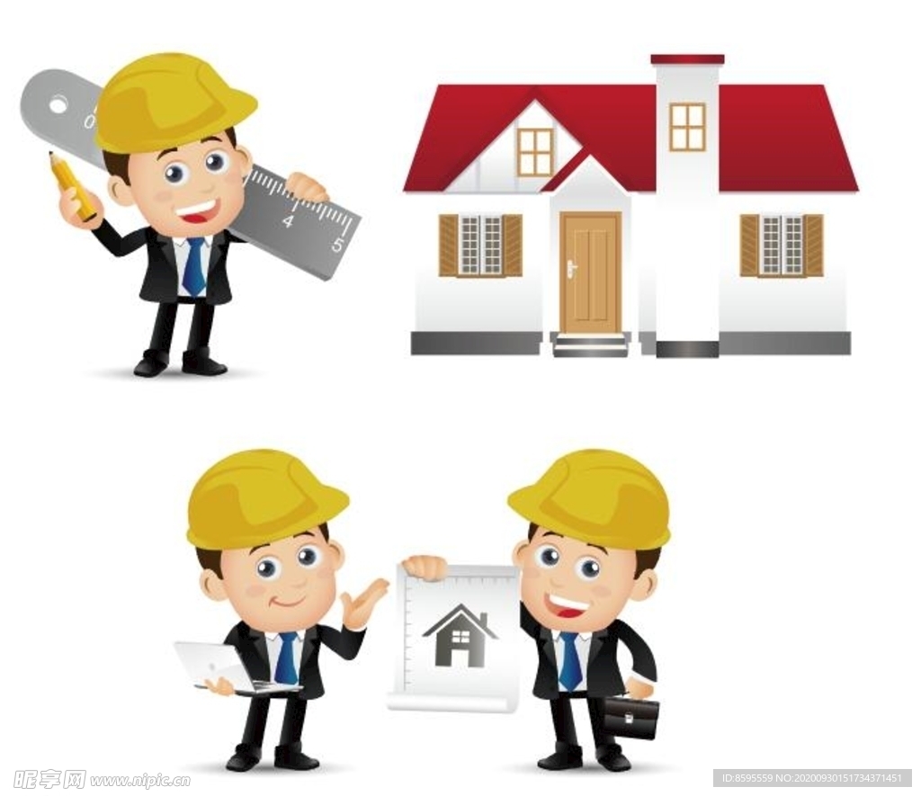 建筑师卡通图