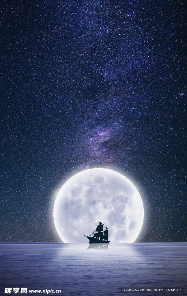 唯美月亮背景