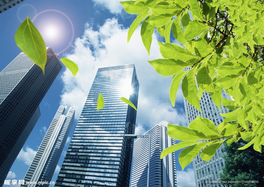 绿色城市背景