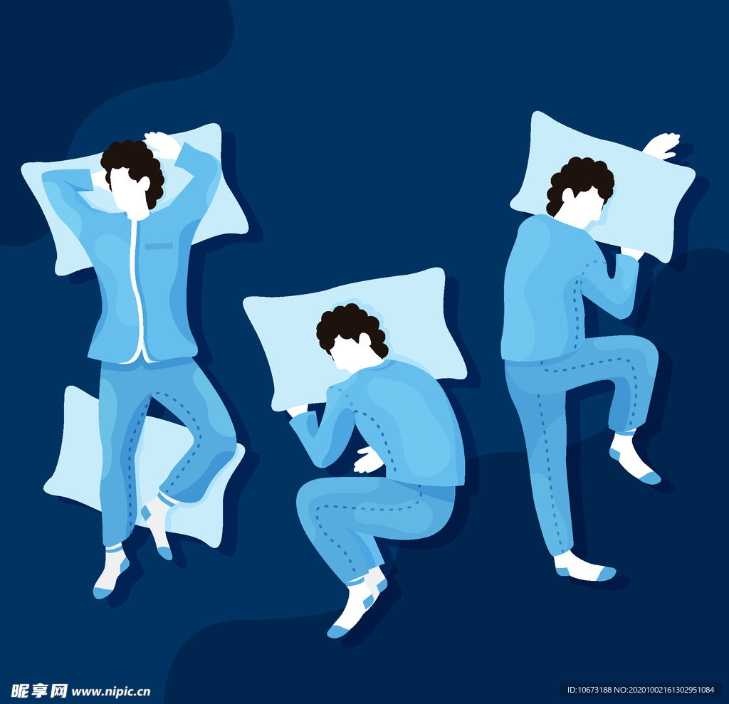 El Hombre Duerme En Diferentes Poses Dormitorio Masculino De Carácter ...