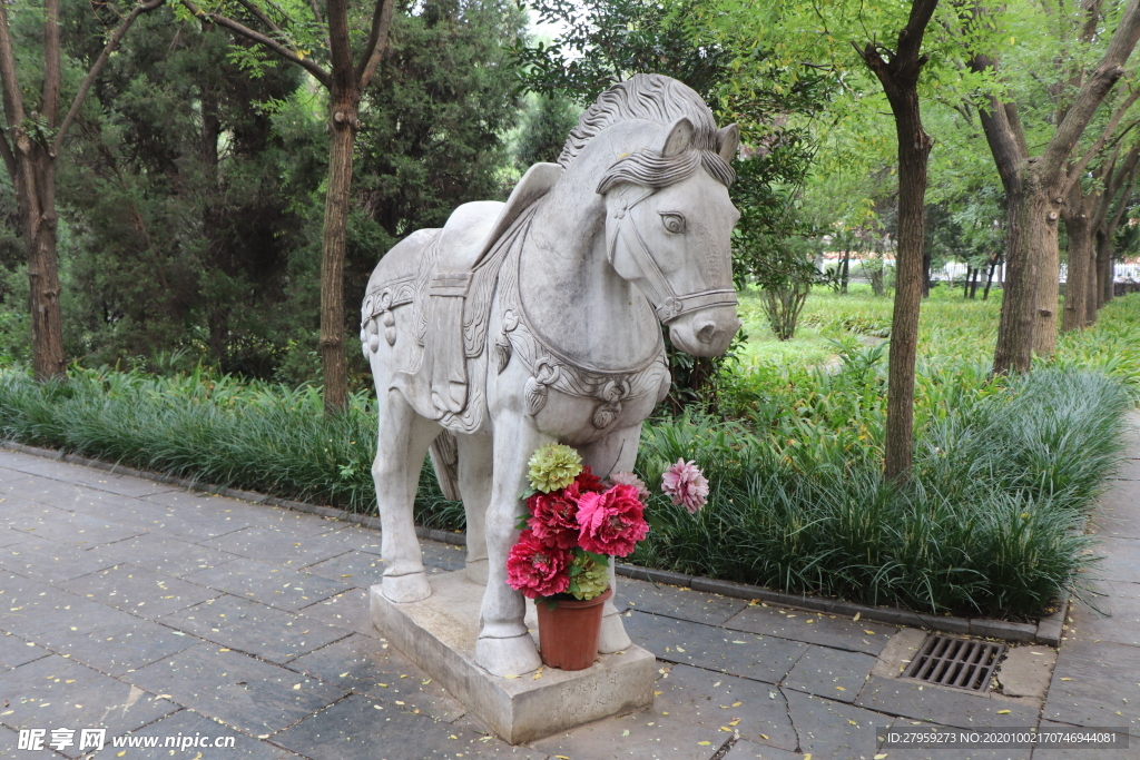 洛阳白马寺石马石刻图片