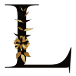 手绘花叶字母
