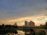 城市傍晚