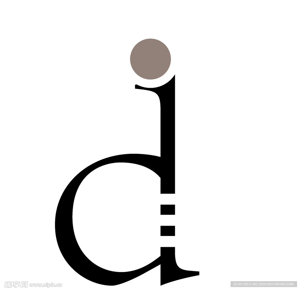 大写字母D优雅透明的PNG - StickPNG