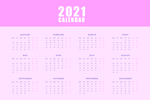 2021年日历
