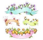 花卉装饰空白条幅