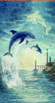 欧式海豚海洋装饰画