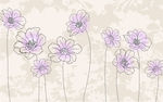 水墨画 小碎花  背景墙