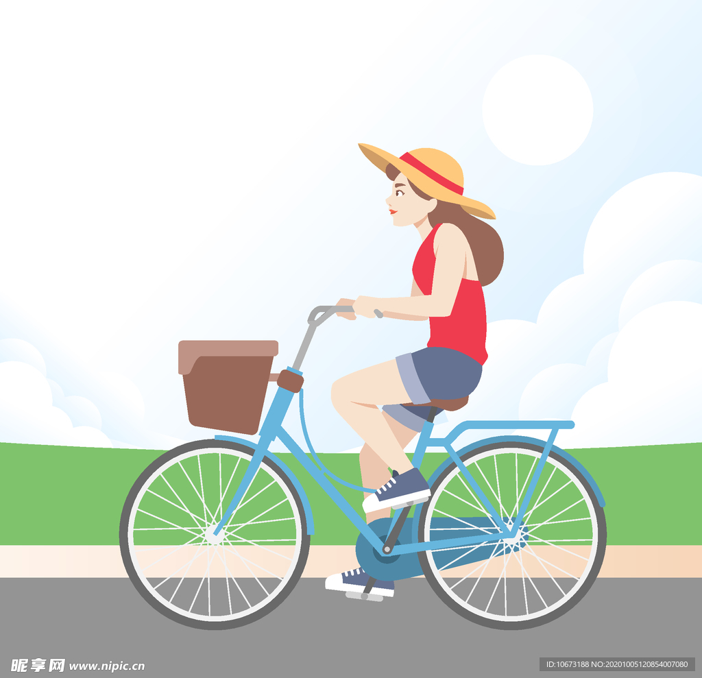 骑自行车