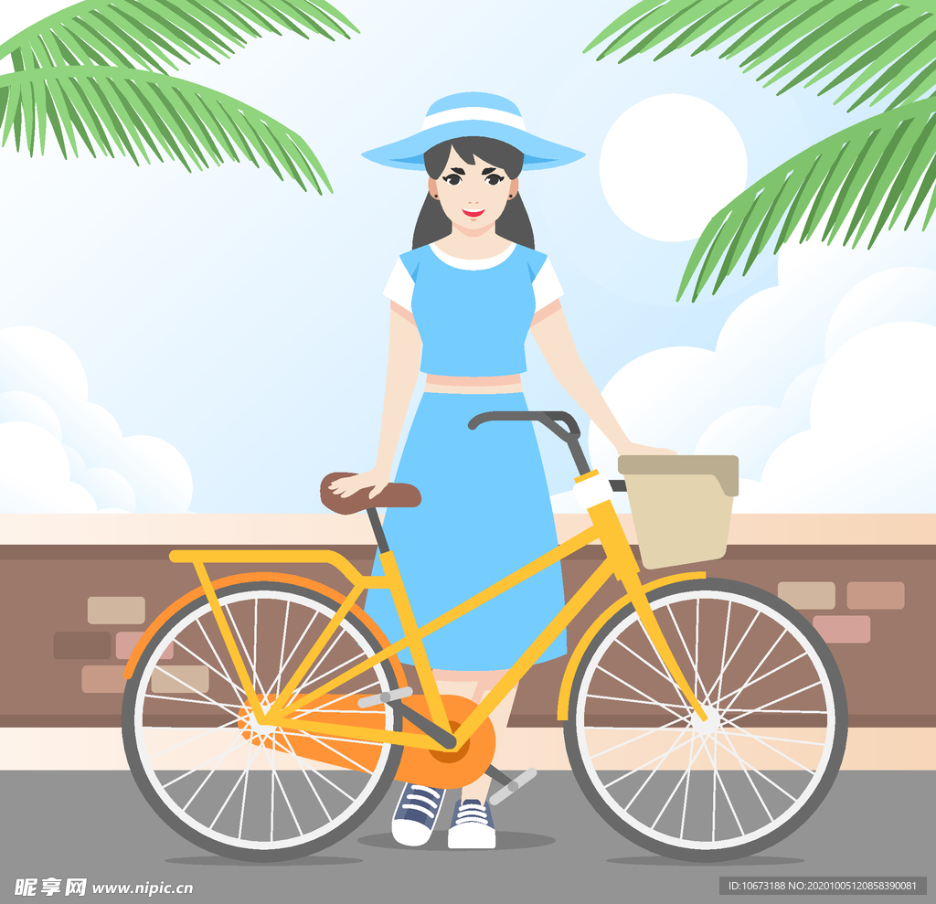 骑自行车