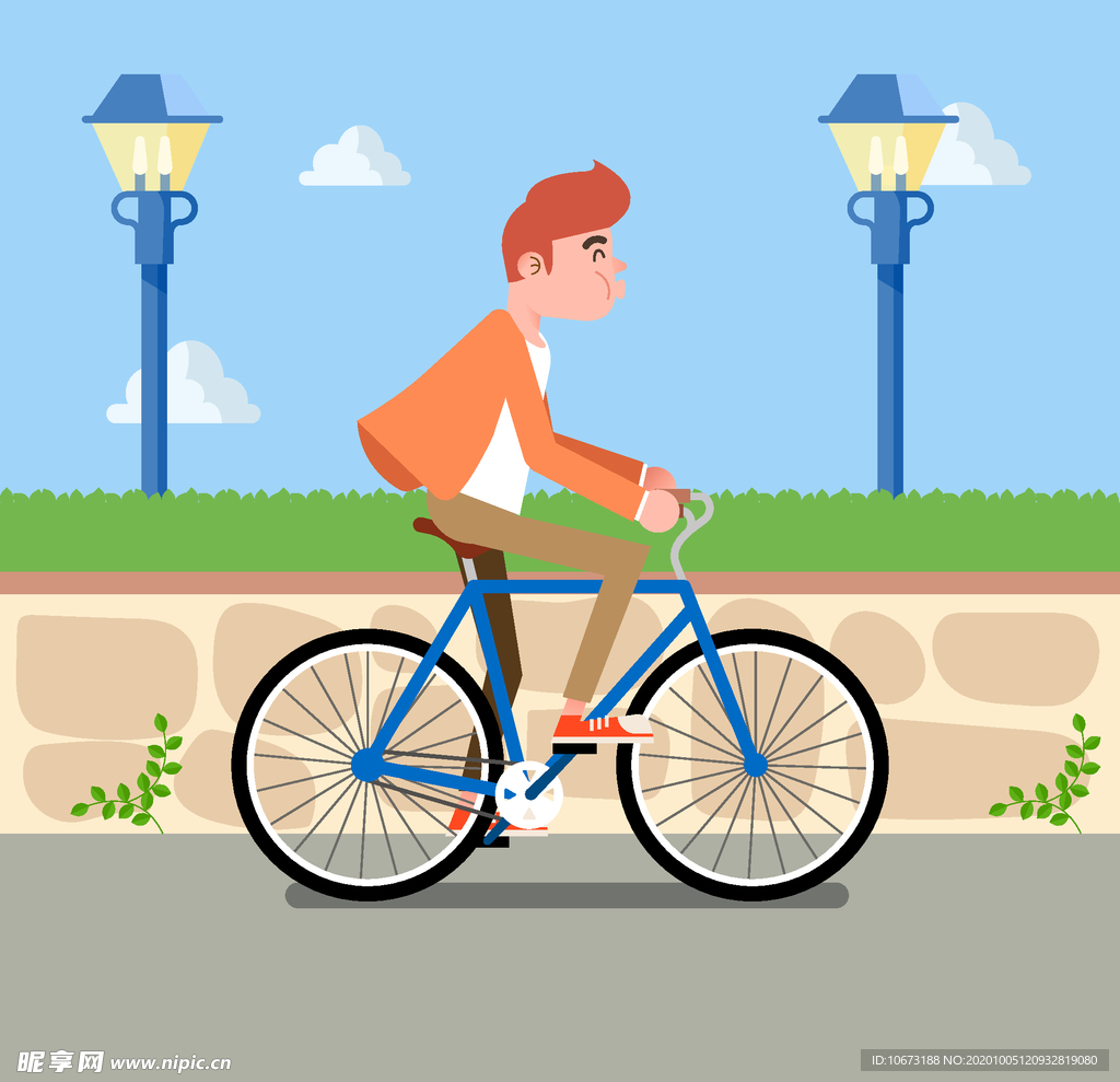 骑自行车
