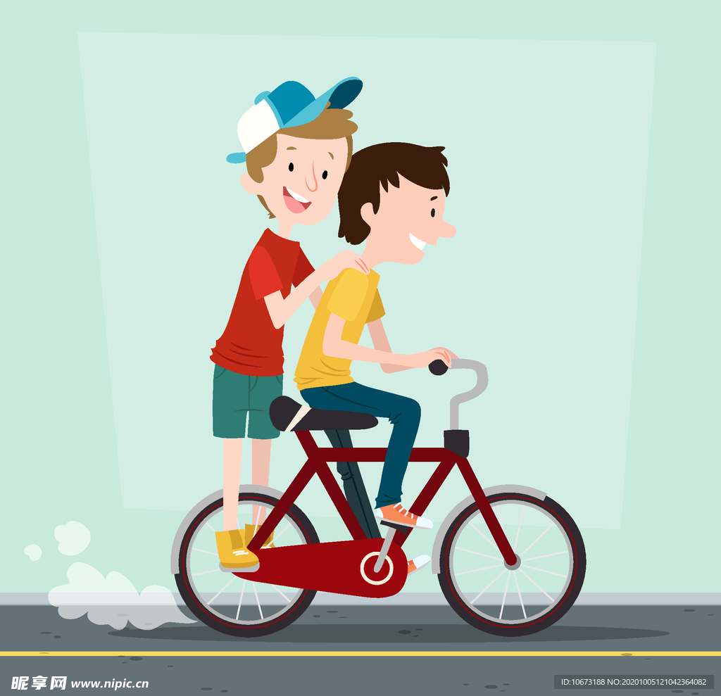 骑自行车