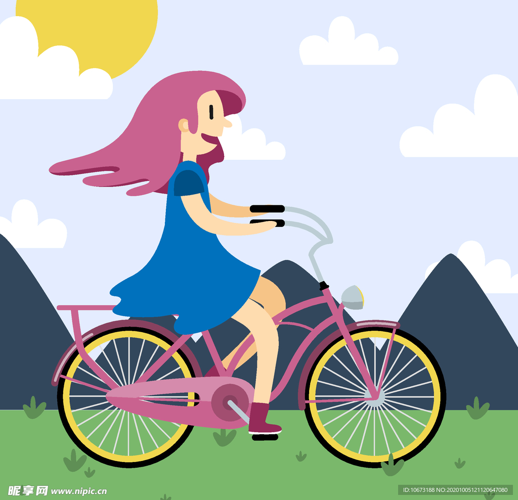骑自行车