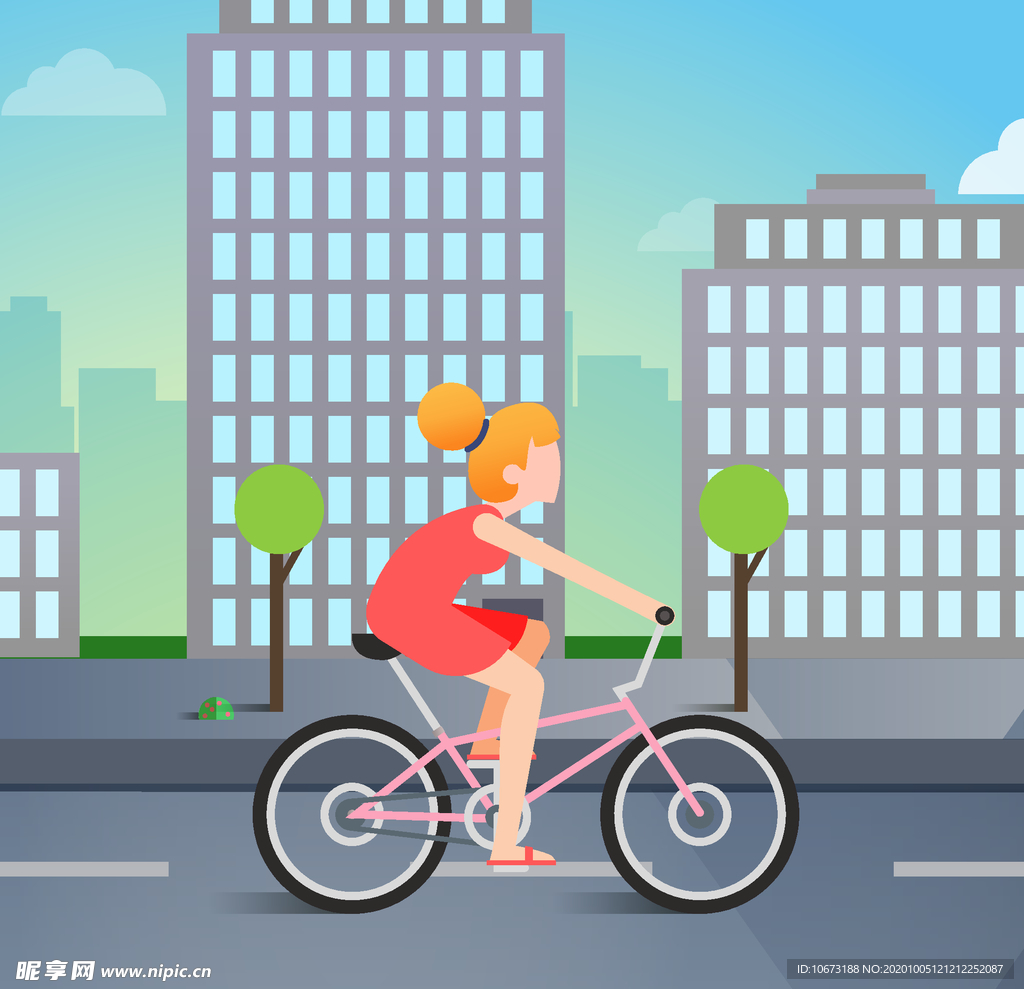 骑自行车