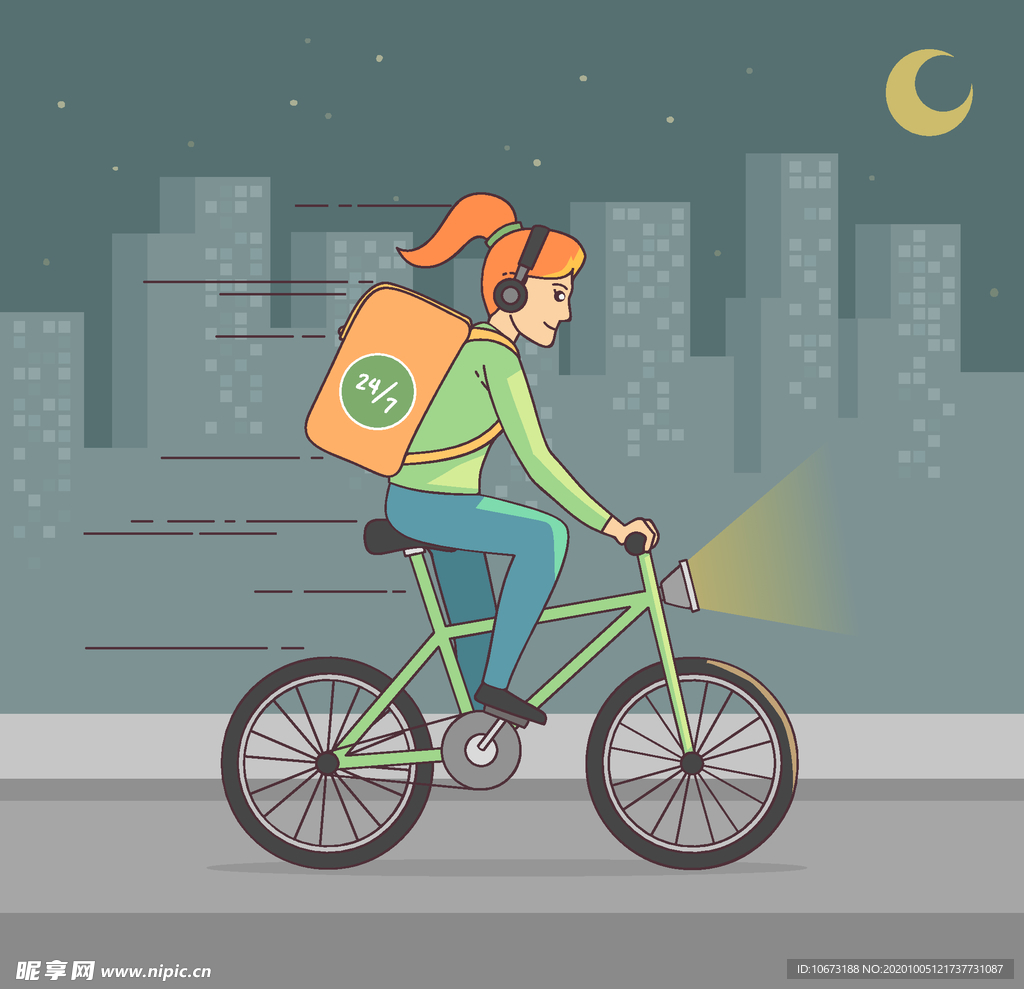 骑自行车