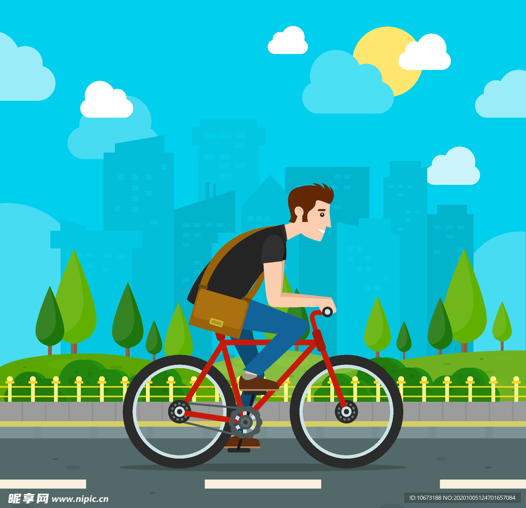 骑自行车
