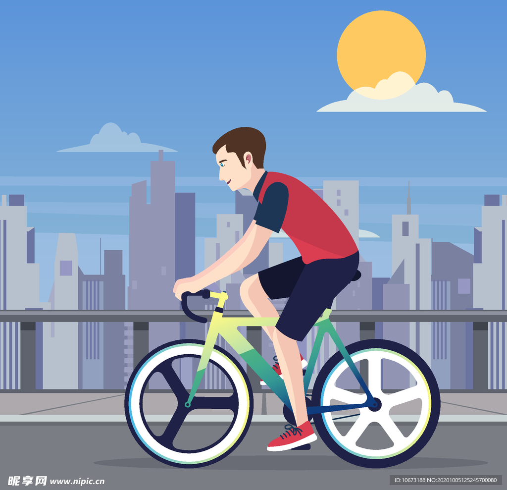 骑自行车
