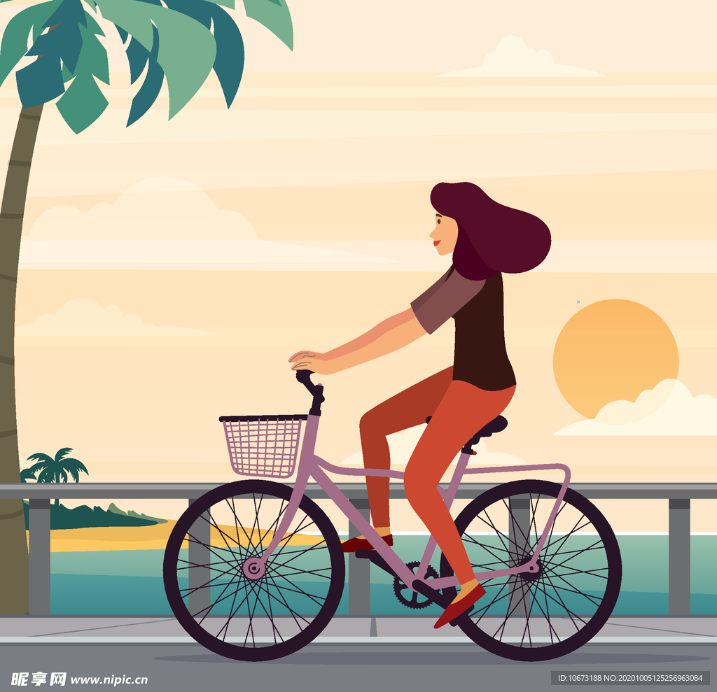 骑自行车