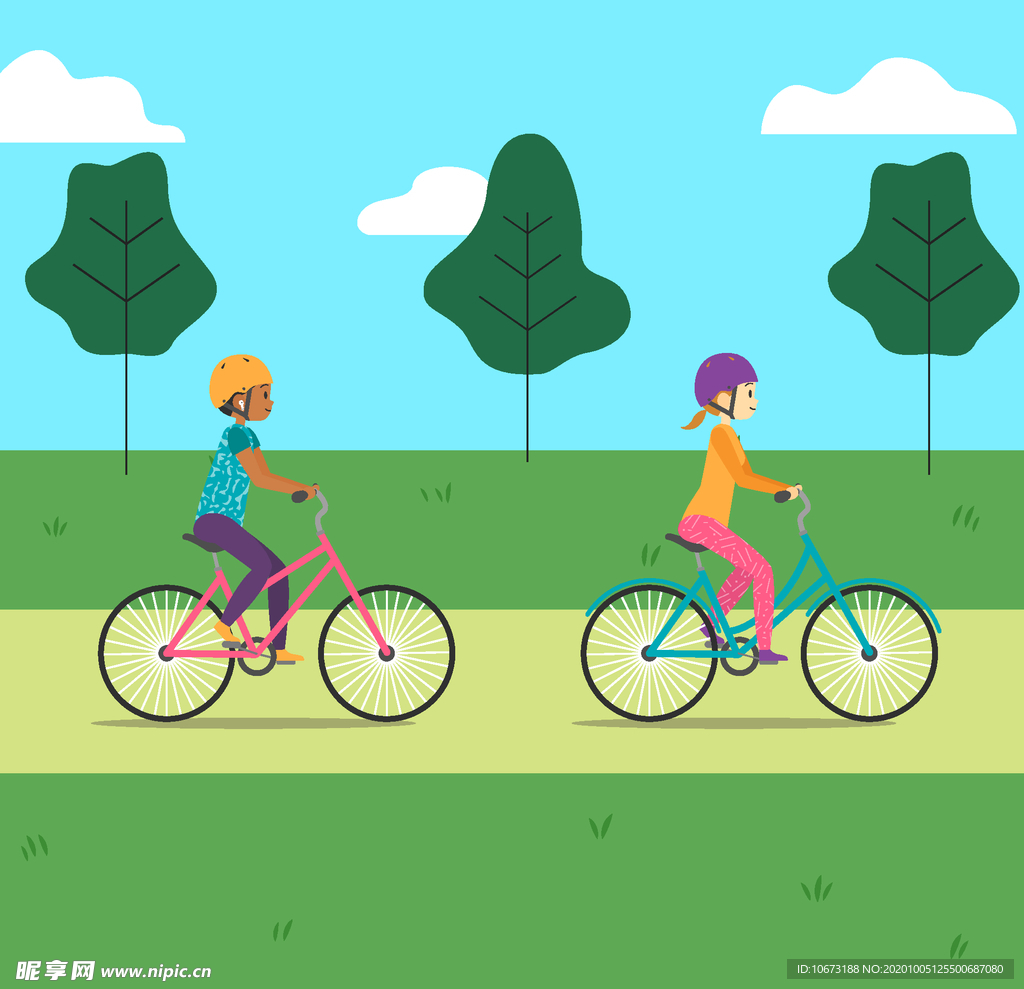 骑自行车