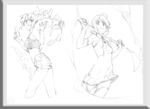 唯美线条男女 素描素材 漫画人