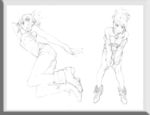 唯美线条男女 素描素材 漫画人