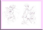 唯美线条男女 素描素材 漫画人