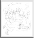 唯美线条男女 素描素材 漫画人