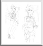 唯美线条男女 素描素材 漫画人