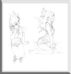 唯美线条男女 素描素材 漫画人