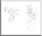 唯美线条男女 素描素材 漫画人