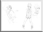 唯美线条男女 素描素材 漫画人