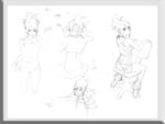唯美线条男女 素描素材 漫画人