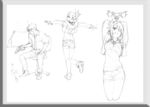 唯美线条男女 素描素材 漫画人