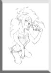 唯美线条男女 素描素材 漫画人