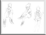 唯美线条男女 素描素材 漫画人