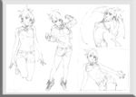 唯美线条男女 素描素材 漫画人