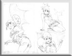 唯美线条男女 素描素材 漫画人