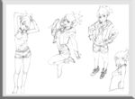 唯美线条男女 素描素材 漫画人