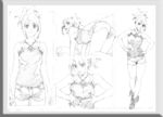 唯美线条男女 素描素材 漫画人