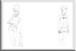 唯美线条男女 素描素材 漫画人
