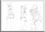 唯美线条男女 素描素材 漫画人