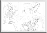 唯美线条男女 素描素材 漫画人