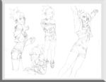 唯美线条男女 素描素材 漫画人