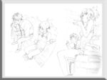 唯美线条男女 素描素材 漫画人