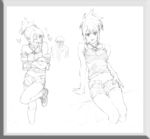 唯美线条男女 素描素材 漫画人