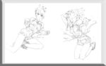 唯美线条男女 素描素材 漫画人