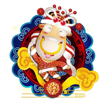春节动漫牛形象
