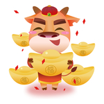 春节动漫牛形象