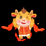 春节动漫牛形象